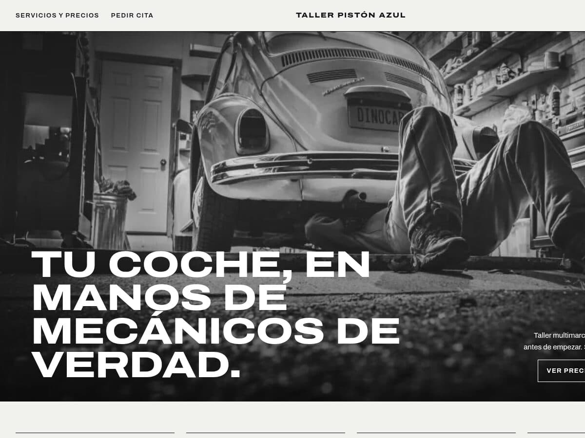 Proyectos a medida: demo Taller Pistón Azul